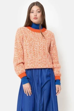 Hot Beige Gebreide Pull Met Effen Boorden Dames Truien & Cardigans