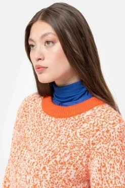 Hot Beige Gebreide Pull Met Effen Boorden Dames Truien & Cardigans