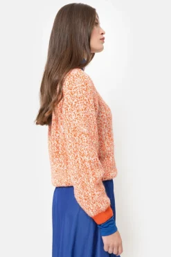 Hot Beige Gebreide Pull Met Effen Boorden Dames Truien & Cardigans