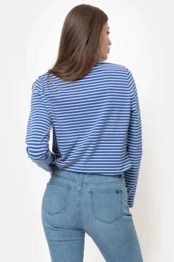 Best Beige Gestreepte Sous-Pull Met Rolkraag Dames T-Shirts & Tops