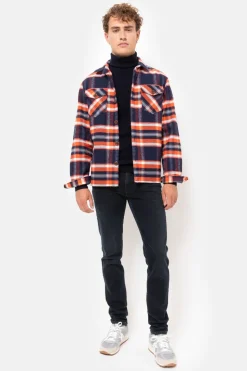 Cheap Blauw Geruit Regular Fit Overhemd Heren Hemden