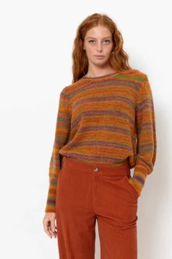 Outlet Bruine Broek Met Wijde, Rechte Fit Dames Broeken & Jeans