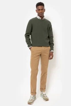 Fashion Bruin-Wit Gestreept Regular Fit Mannenhemd Heren Hemden