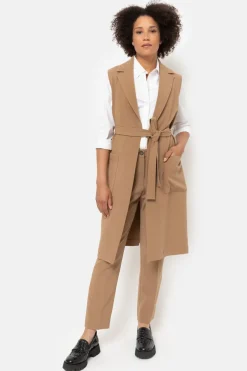 Discount Camel Mouwloos Damesvest Met Col Revers Dames Jassen & Blazers
