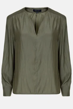 Discount Damesblouse Met Smock En Lange Mouw Dames Blouses