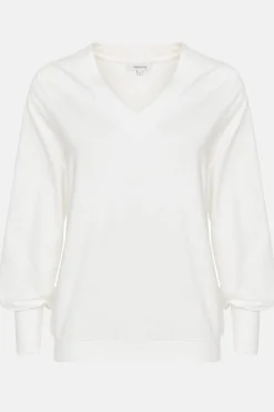 Hot Damestop Met Lange Mouwen En V-Hals Dames Blouses