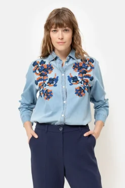 Hot Donker E 7/8 Broek Met Regular Fit En Vouw Dames Broeken & Jeans