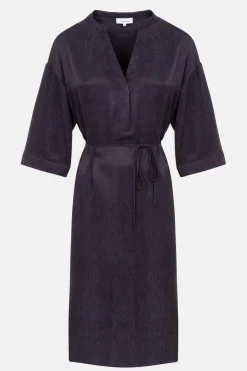 Best Sale Donker E Jurk Met V-Hals En 3/4 Mouwen Dames Jurken