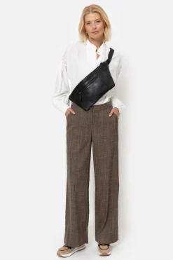 Store Donker E Loose Fit Broek Met Tweedlook Dames Broeken & Jeans