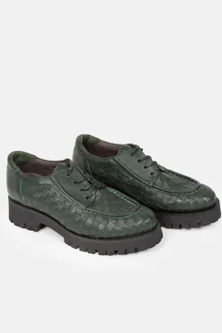 Flash Sale Donker E Veterschoenen Met Crocolook Dames Schoenen