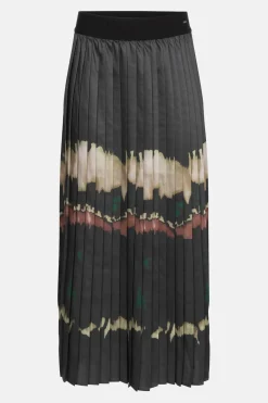 Shop Donkergrijze Plooirok Met Tie-Dye Strepen Dames Rokken