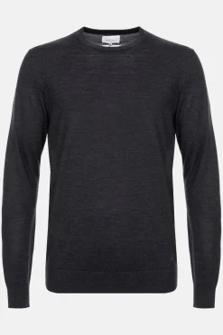 Online Donkergrijze Trui Met Ronde Hals En Lange Mouw Heren Sweaters & Cardigans