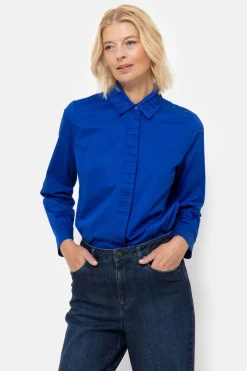 Cheap E Dames Blouse Met Gefronste Kraag Dames Blouses