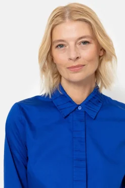 Cheap E Dames Blouse Met Gefronste Kraag Dames Blouses
