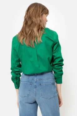 Hot E Dames Blouse Met Gefronste Kraag Dames Blouses
