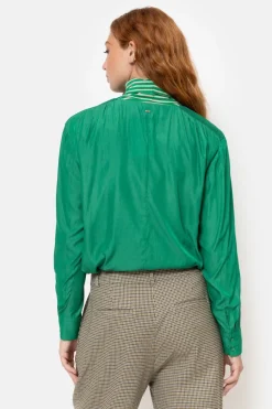 Hot E Damesblouse Met Smock En Lange Mouw Dames Blouses