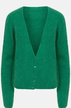 Fashion E Harige Cardigan Met V-Hals En Knopen Dames Truien & Cardigans
