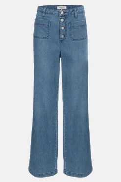 Outlet E Jeans Met Hoge Taille En Wijde Broekspijpen Dames Broeken & Jeans
