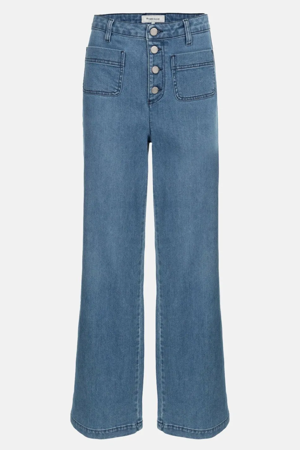 Outlet E Jeans Met Hoge Taille En Wijde Broekspijpen Dames Broeken & Jeans