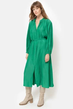 Store E Jurk Met Lange Mouwen En Knoopjes Dames Jurken