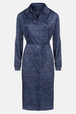 Online E Midi-Jurk Met Bolletjes En Lange Mouwen Dames Jurken