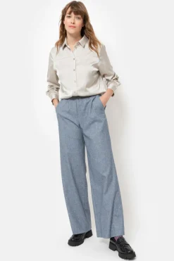 Discount E Straight Fit Broek Met Visgraatmotief Dames Broeken & Jeans