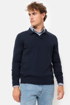 Fashion E Trui Met Polokraag En V-Hals Heren Sweaters & Cardigans