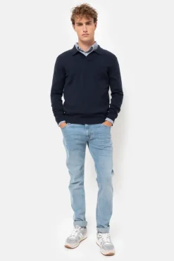 Fashion E Trui Met Polokraag En V-Hals Heren Sweaters & Cardigans