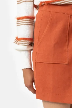Hot Ecru Pull Met Brede Rolkraag En E Strepen Dames Truien & Cardigans