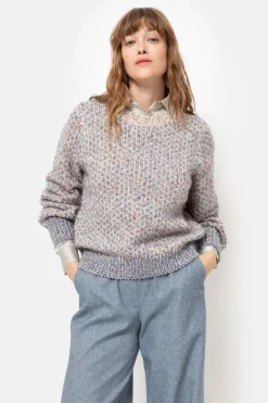 Fashion Gebreide Beige Pull Met Visgraatsteek Dames Truien & Cardigans