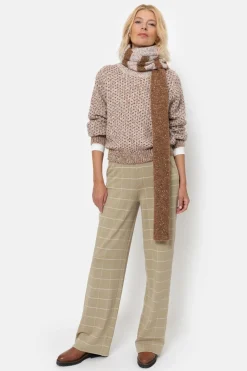 Cheap Gebreide Bruin-Beige Pull Met Visgraatmotief Dames Truien & Cardigans