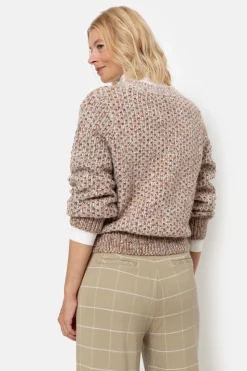Cheap Gebreide Bruin-Beige Pull Met Visgraatmotief Dames Truien & Cardigans