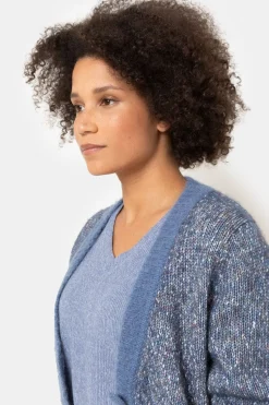 Online Gemeleerde Korte Cardigan Met Knopen Dames Truien & Cardigans