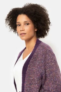 Best Gemeleerde Korte Cardigan Met Knopen Dames Truien & Cardigans