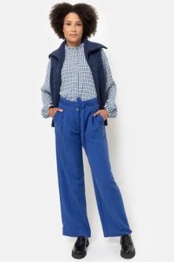 Store Geruit Bloesje Met Volantkraag Dames Blouses