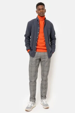 Fashion Grijsblauw Regular Fit Hemd Met Lange Mouwen Heren Hemden