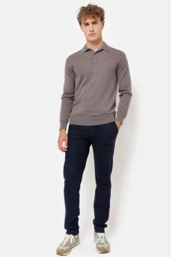 Discount Grijze Mannentrui Met Polokraag En Knopen Heren Sweaters & Cardigans