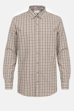 Fashion Groen Geruit Slim Fit Hemd, Lange Mouwen Heren Hemden