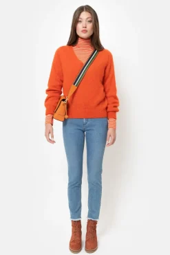 Cheap Harige Pull Met V-Hals En Lange Mouwen Dames Truien & Cardigans