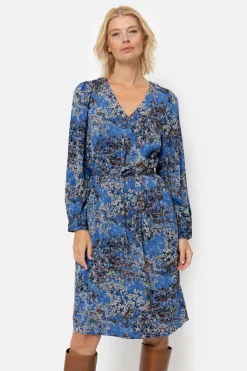Cheap Jurkje Met Grijze Bloemenprint En V-Hals Dames Blouses