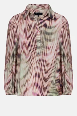 Flash Sale Kaki Boxy Bloesje Met Cropped Mouwen Dames Blouses