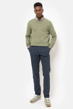 Cheap Kaki E Herentrui Met V-Hals En Lange Mouw Heren Sweaters & Cardigans