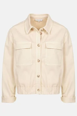 Discount Kort Beige Jeansjasje Met Lange Mouwen Dames Jassen & Blazers