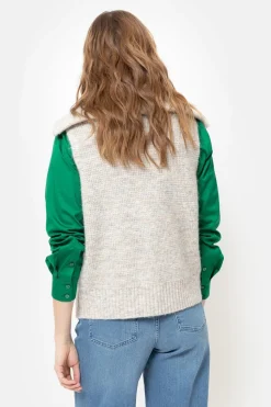 Sale Korte Cardigan Zonder Mouwen En Met Rits Dames Truien & Cardigans