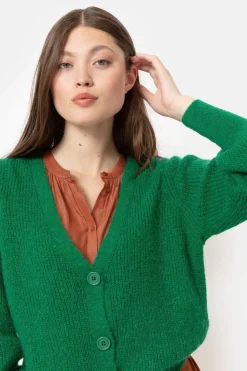 Flash Sale Korte E Cardigan Met V-Hals En Knopen Dames Truien & Cardigans