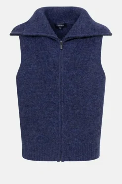 Outlet Korte E Cardigan Zonder Mouwen, Met Rits Dames Truien & Cardigans