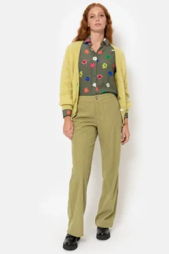 Best Korte Geel E Cardigan Met V-Hals En Knopen Dames Truien & Cardigans
