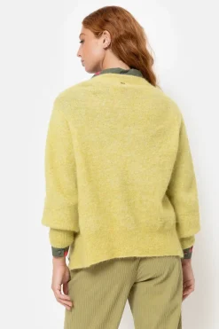 Best Korte Geel E Cardigan Met V-Hals En Knopen Dames Truien & Cardigans