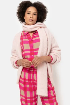Hot Korte Lichtroze Cardigan Met V-Hals En Knopen Dames Truien & Cardigans