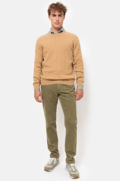 Flash Sale Licht E Kabeltrui, Ronde Hals En Lange Mouw Heren Sweaters & Cardigans